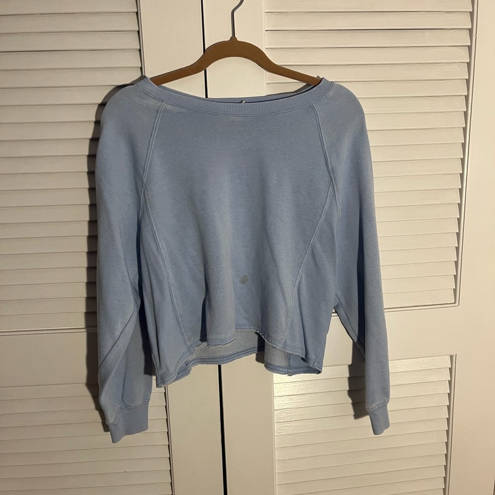 Blue cropped sweater
